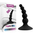LOVETOY LURE ME BLACK SILICONE BUTT PLUG - BEADED LOVETOY LURE ME BLACK SILICONE BUTT PLUG - BEADED